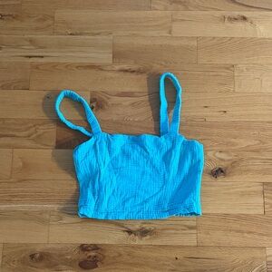 Z Supply Blue Crop Top